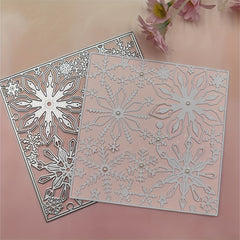 Christmas Snowflake Background Metal Cutting Dies for Greeting Card Decoration