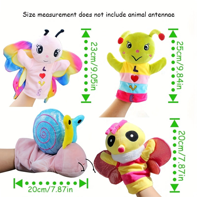 Butterfly Snail & Bee Hand Puppet Plush Toys