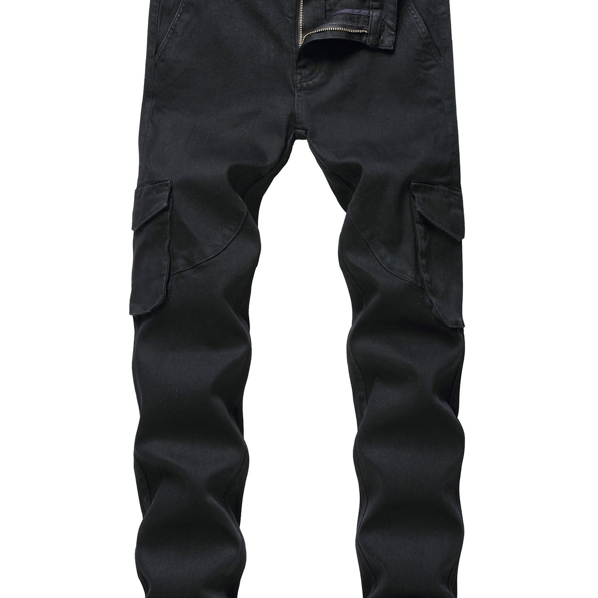 Men's Slim Fit Cargo Denim Jeans With Pockets