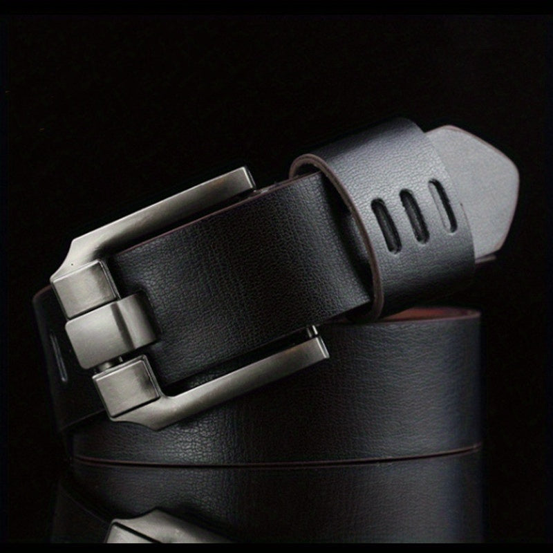 Men's PU Leather Belt Pin Buckle Belt 43 3in