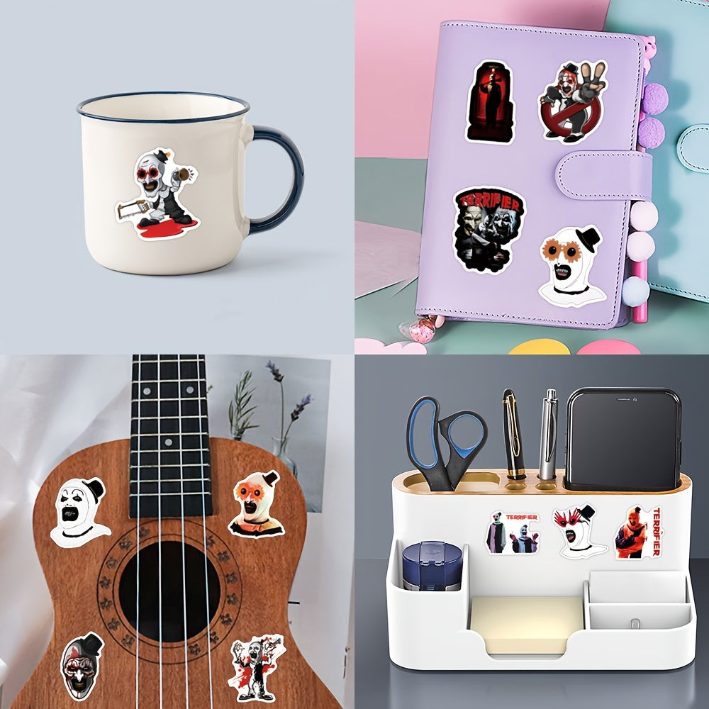 55 Terrifier Cartoon Sticker Pack for Laptops Water Bottles