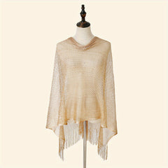 Mesh Shawl Sunscreen Tassel Wrap for Women
