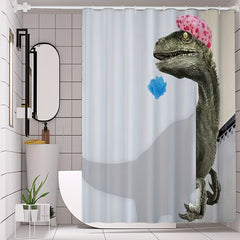 Waterproof Dinosaur Shower Curtain - Bathroom Decor