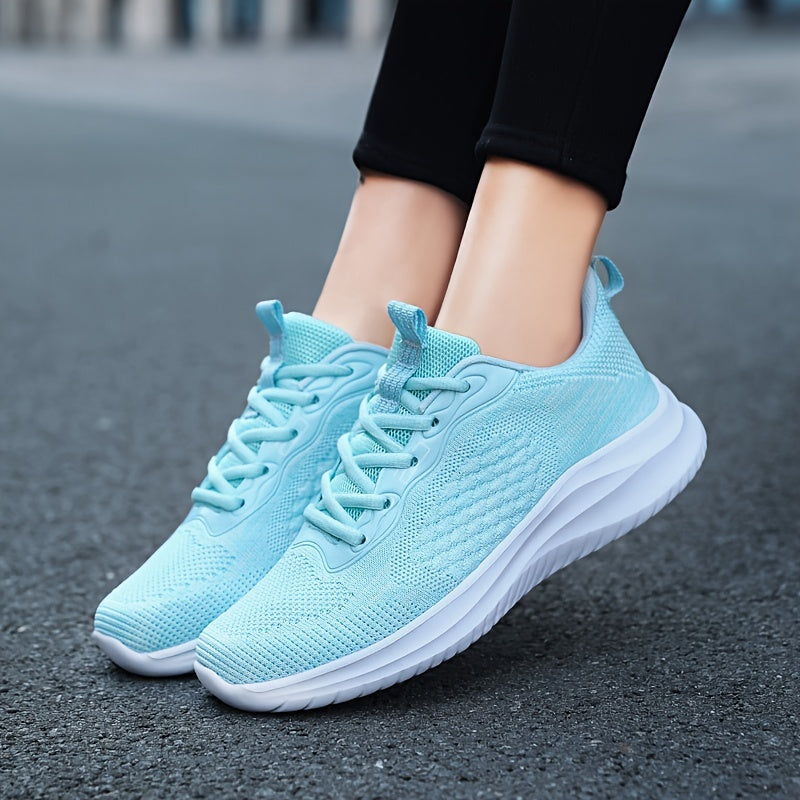Women's Mesh Sneakers Lace Up Breathable Running Sports Shoes