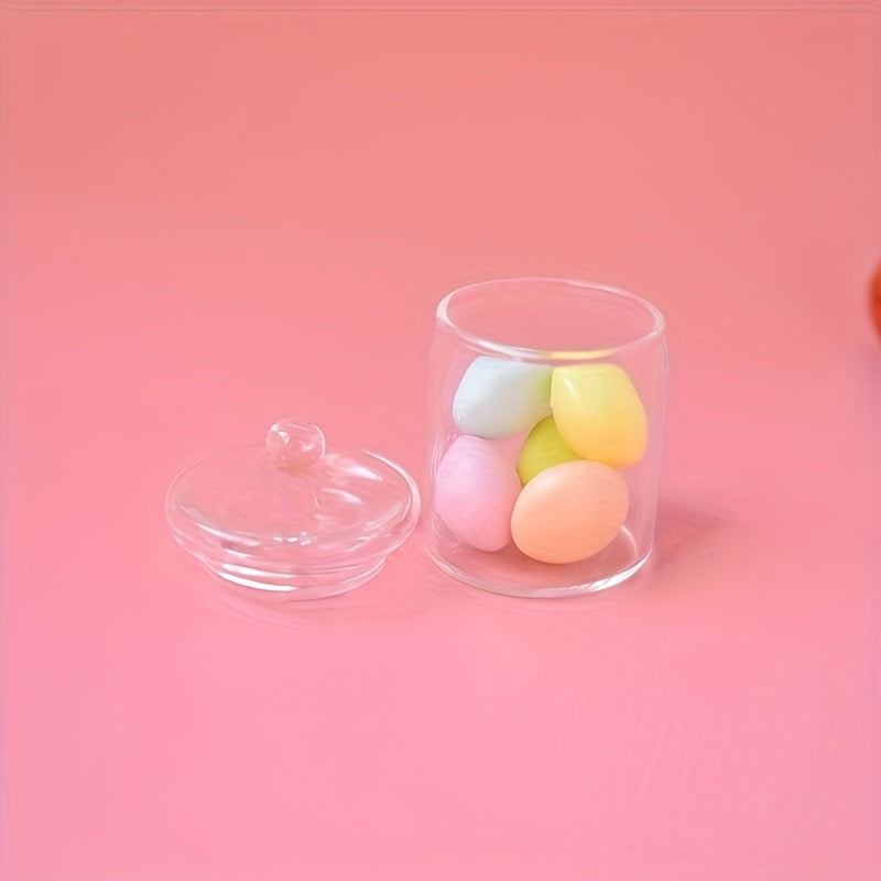 Mini Glass Jar Dollhouse Decor Fiberglass Material