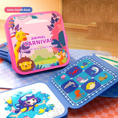 Foldable Magic Water Painting Book - Ocean and Forest Animals