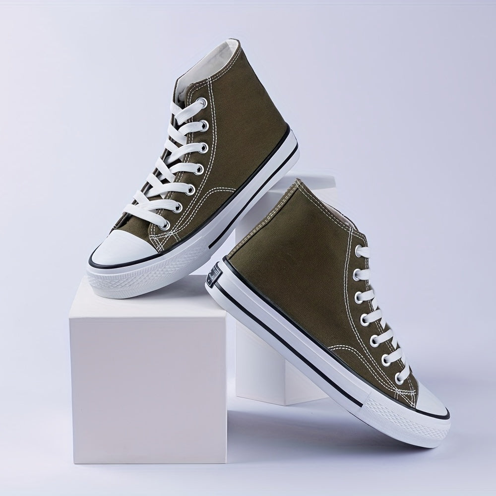 Men's High Top Sneakers Lace Up Casual Outdoor Walking Shoes