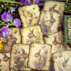 50pcs pack Memory Flower Zone Series Retro Decorative Diary Collage