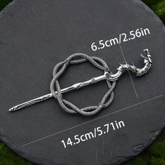 Ouroboros Hair Stick Metal Hairpin Retro Style Hair Accessories