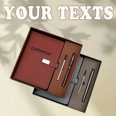 Customized A5 Notebook Set Red w/ Metal Pen