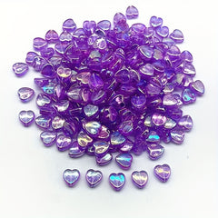 100pcs 8mm AB Heart Shape Acrylic Beads for Jewelry Making
