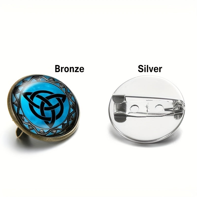 Celtic Triquetra Brooch Pins for Men