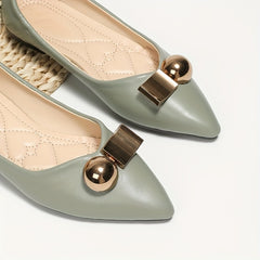 Women's Pointed Toe Ballet Flats Soft Sole Slip On Shoes