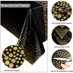 Small Polka Dot Disposable Tablecloth Waterproof PEVA for Party Decoration