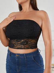  Floral Lace High Stretch Tube Bra