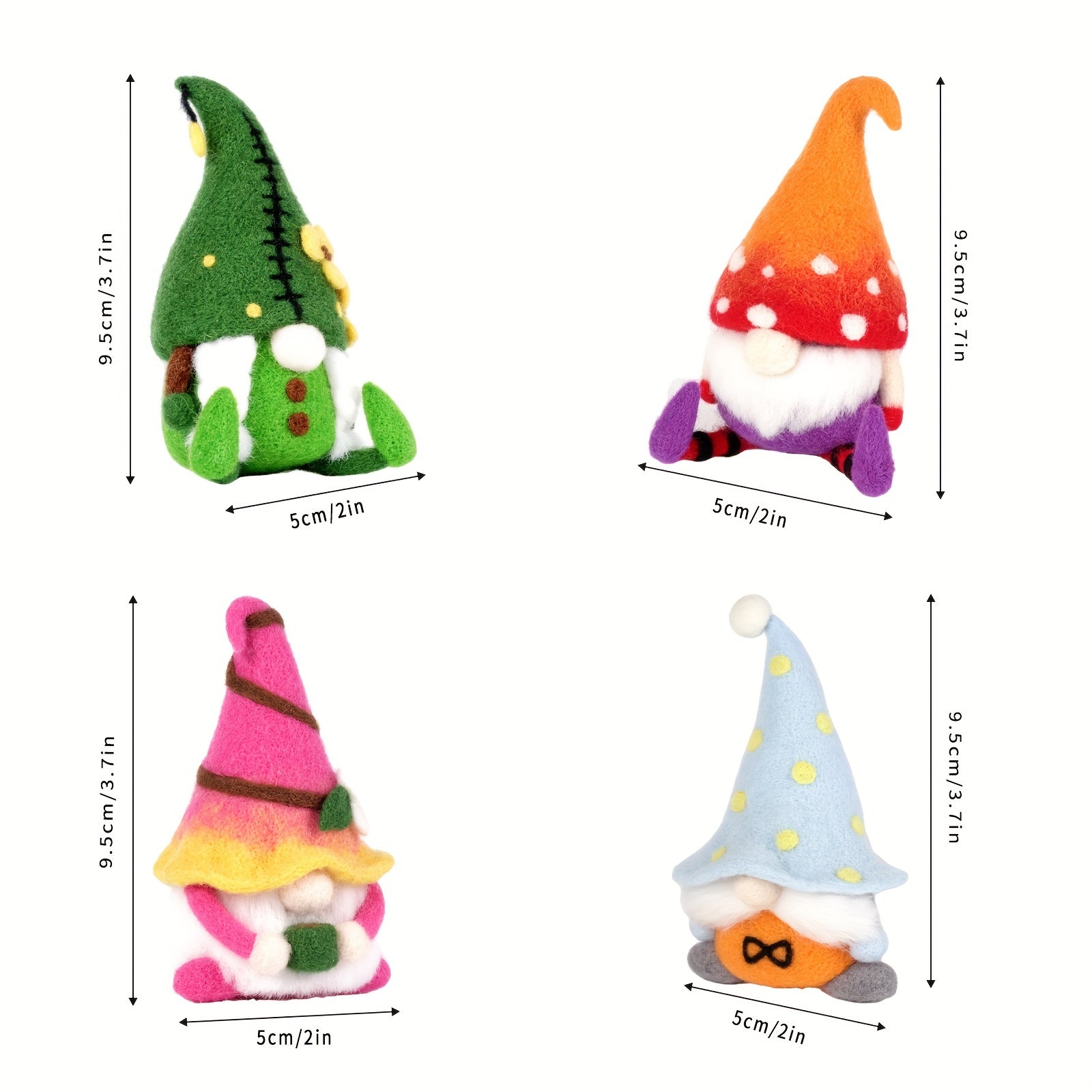 Christmas DIY Wool Felt Kit with Video Tutorial - Material Package
