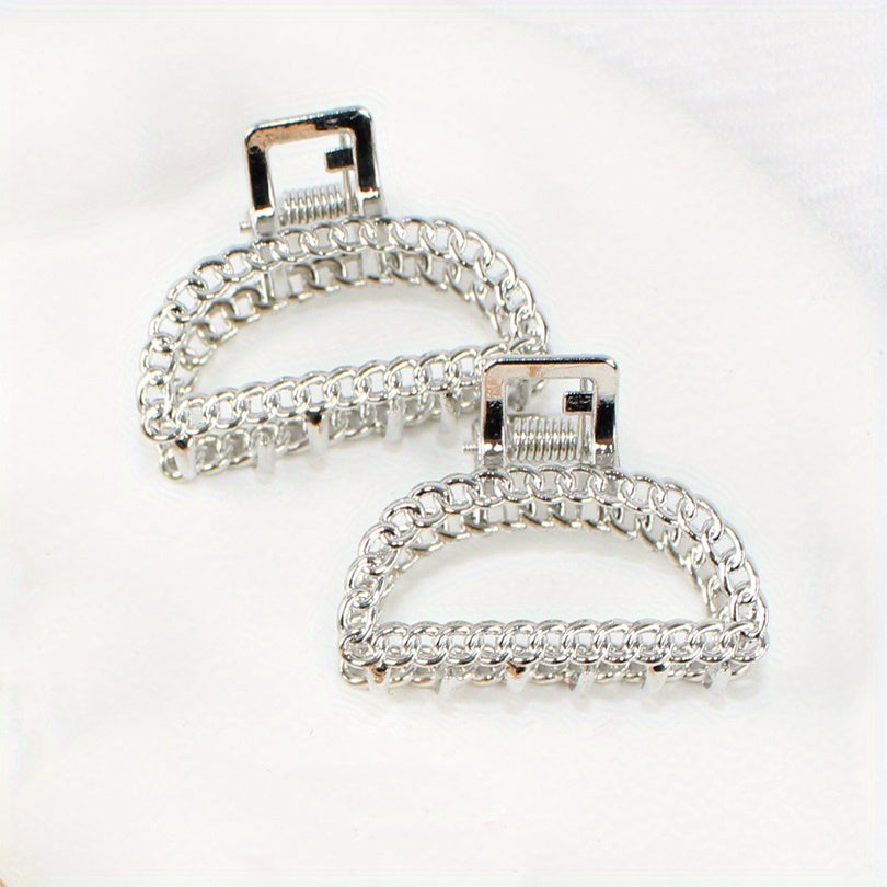 Metal Hollow Hair Claw Ponytail Holder for Women