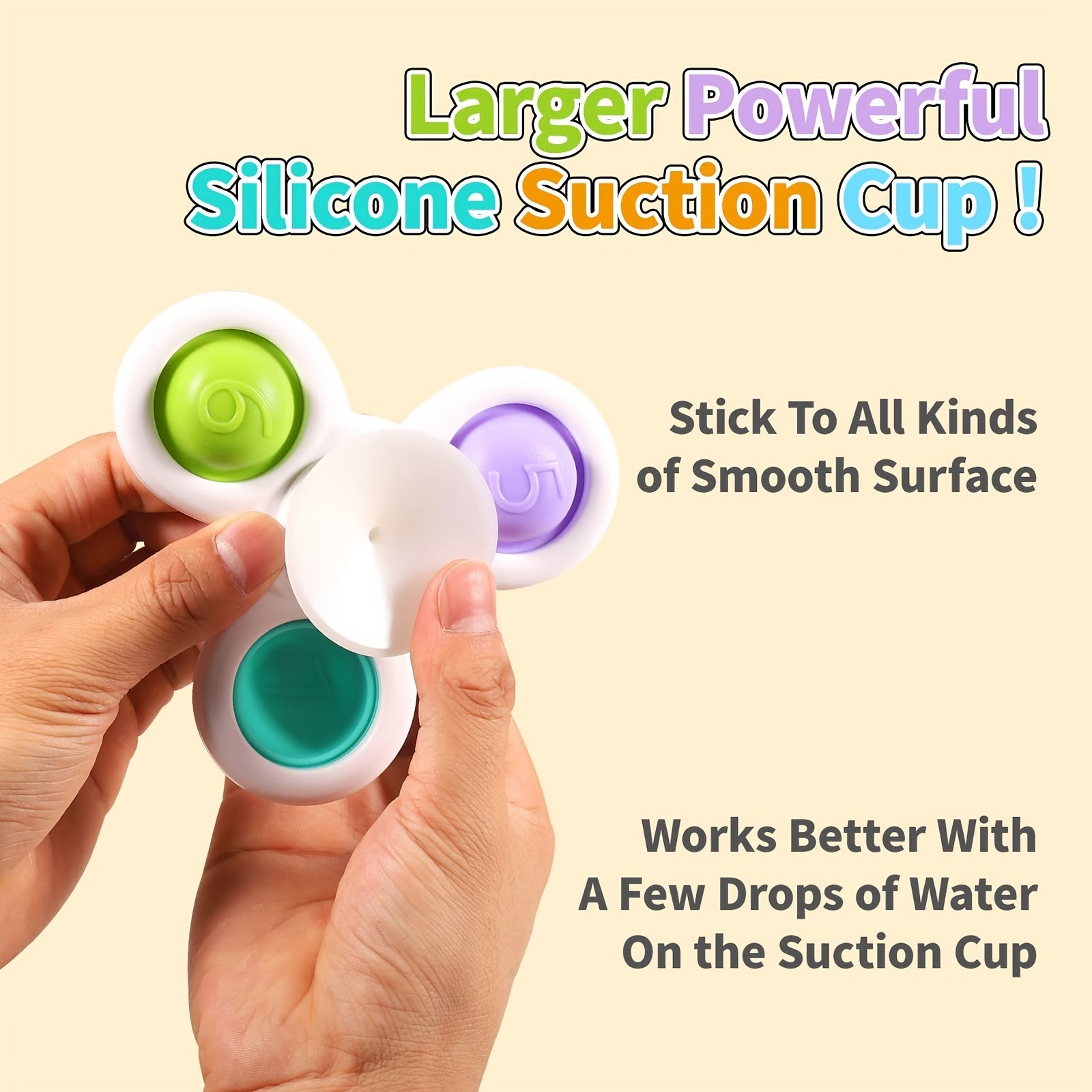 3 Pack Suction Cup Spinner Toys for Babies & Toddlers