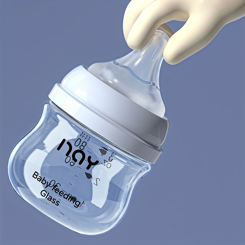 Durable Glass Baby Bottle for Newborns - Safe & Easy to Feed