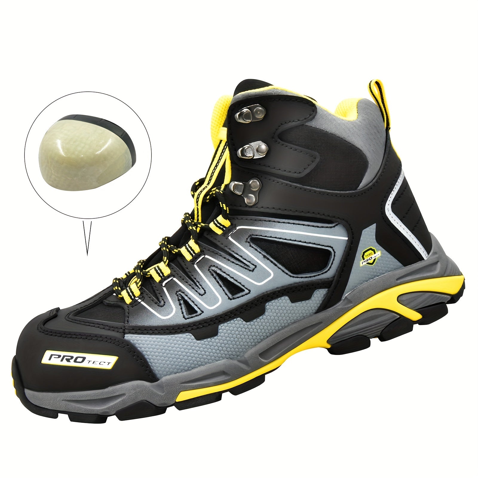 Men's Steel Toe Non Slip Work Safety Boots Wear resistant Shoes