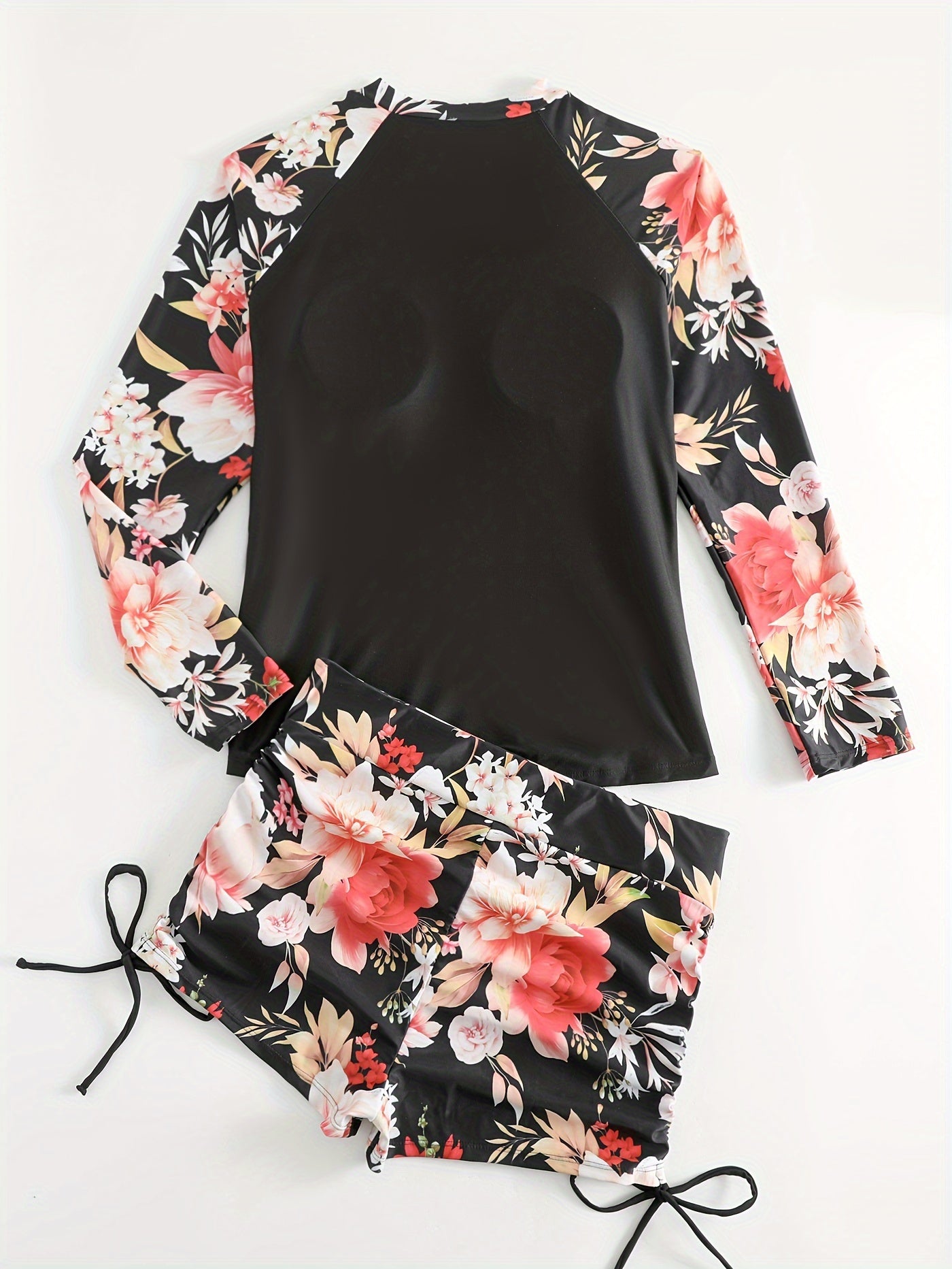  Floral Print Tankini & Shorts Set