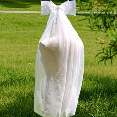 Women's Sheer Long Wedding Veil with Bow & Comb Full Train Bridal Veil