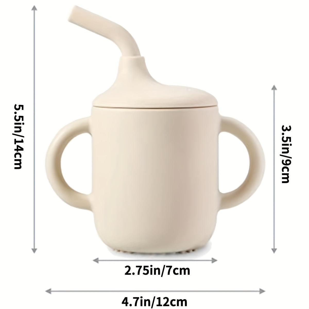 Silicone Training Cup With Straw for Baby/Toddler BPA-Free