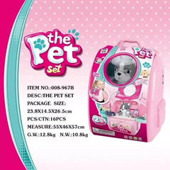 Backpack Pet Care Play Set Grooming Toys for Kids