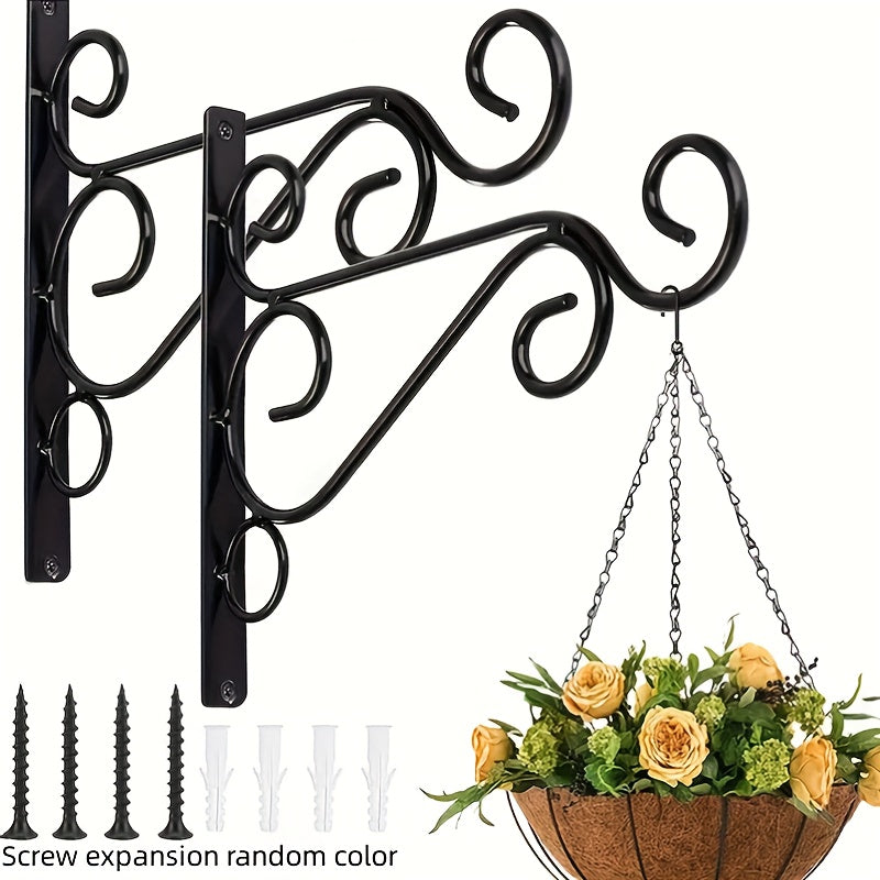 2pcs Hanging Plant Holder 24 99 Cm Wall Hook Bracket for Bird Feeder Lantern