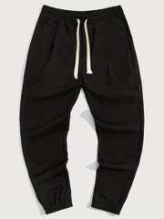 Geometric Pattern Drawstring Sweatpants Loose Fit Joggers For Men Spring Autumn