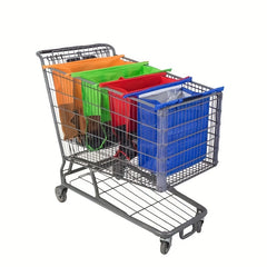 4 Reusable Grocery Bags Foldable Eco Friendly Shopping Totes