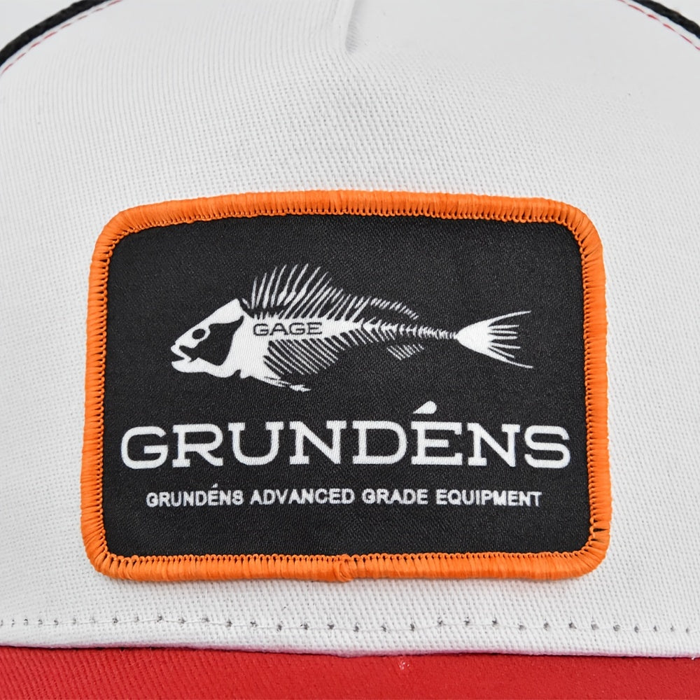 Breathable Fish Bone Embroidered Trucker Cap