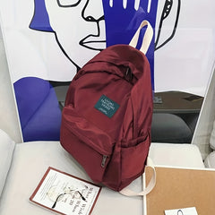 Preppy Style Laptop Backpack with Patch Decor