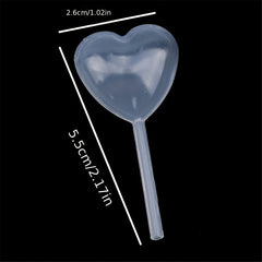 50pcs Heart Shaped Plastic Pipette Dropper for Easy Macaron & Jam Injection