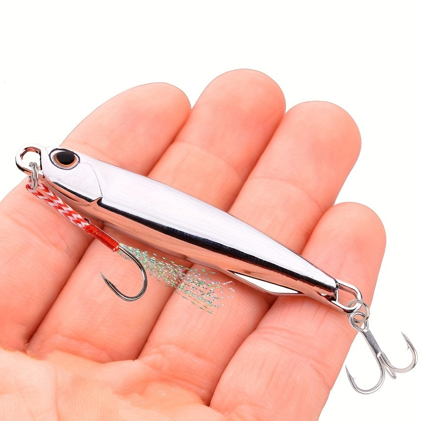 Electroplated Spoon Metal Jigs Fishing Lures with Hooks - 6 Weights 7g to 40g