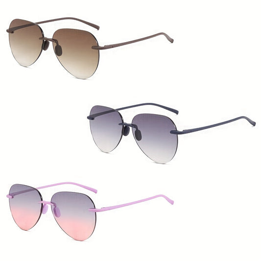 Ombre Rimless Sunglasses UV400 Sun Shades