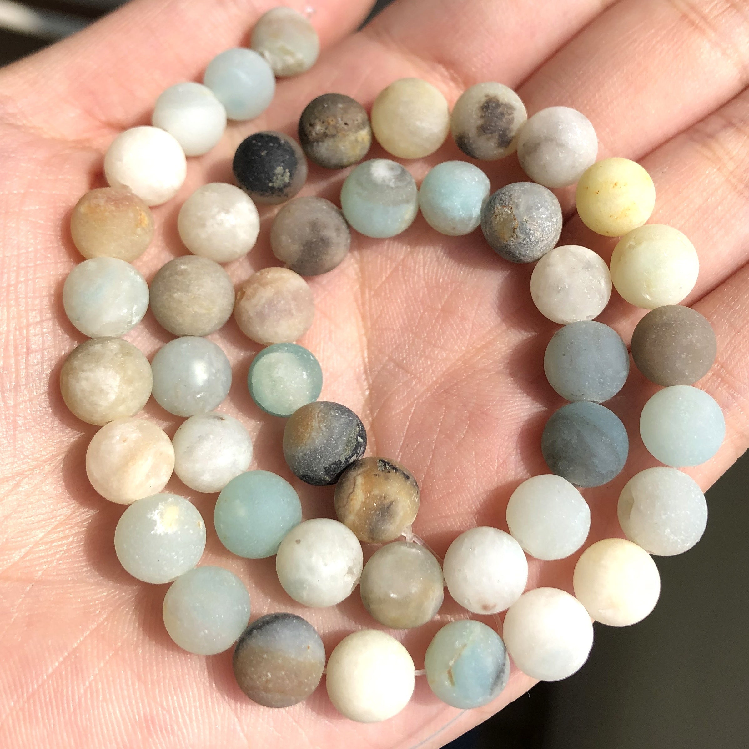 Colorful Round Loose Beads For DIY Jewelry Making 15''