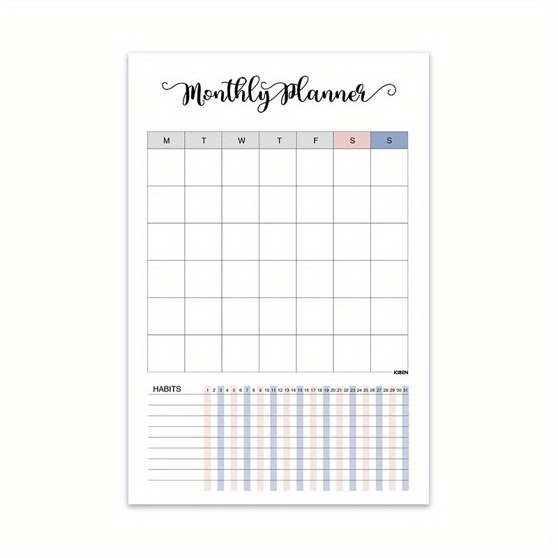 Plaid Pink Flip Up Planner 60 Sheets Daily Weekly Anniversary Story Book