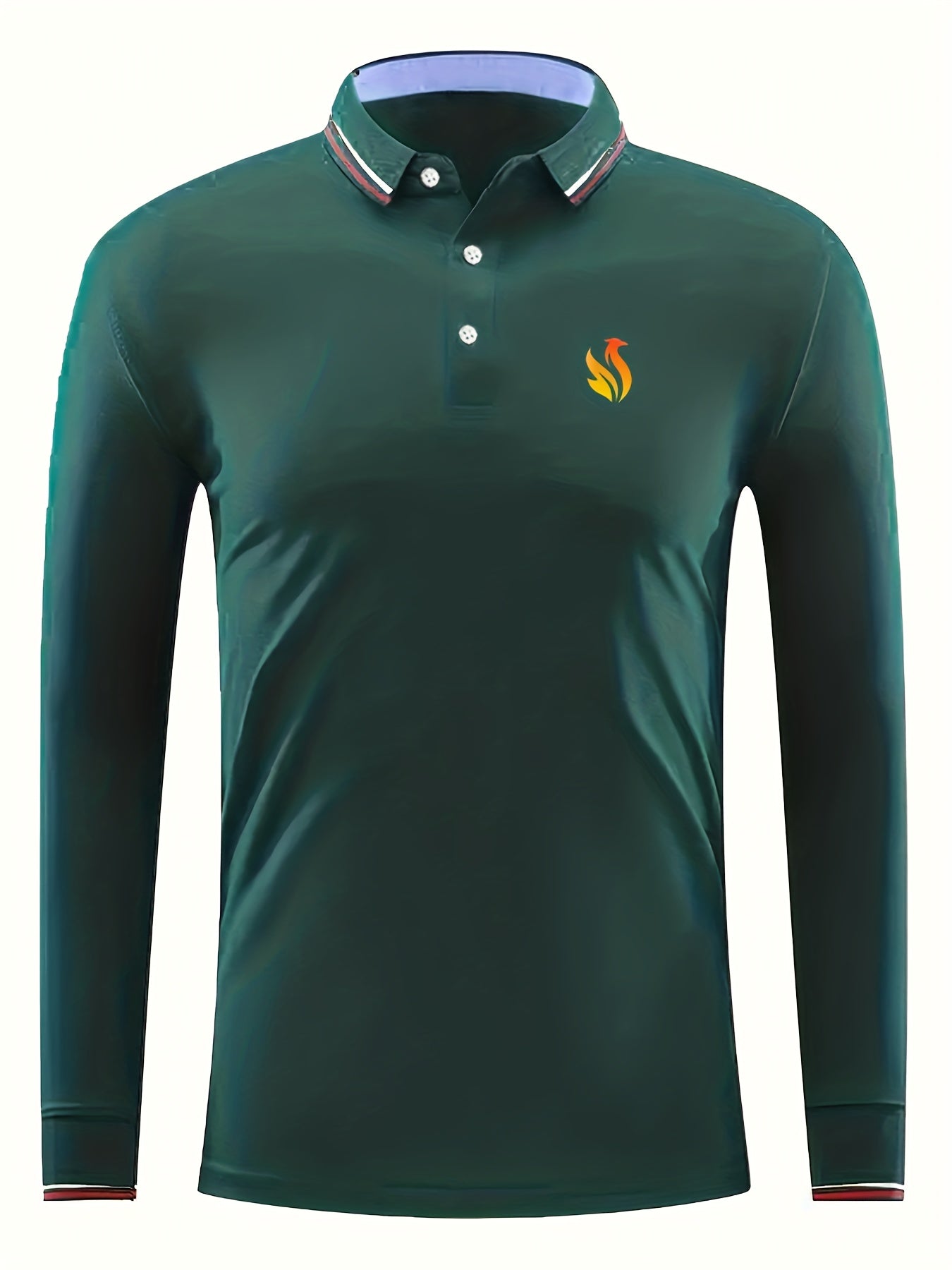 Chicken Print Men's Casual Button Up Polo Shirt
