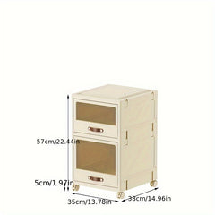 1pc Stackable Storage Cabinet Folding Drawer Locker Storage Cabinet