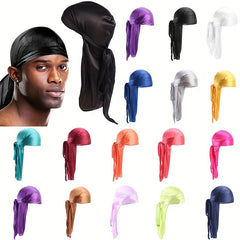 Long Tail Turban Hat Breathable Windproof Cap Pirate Headwear