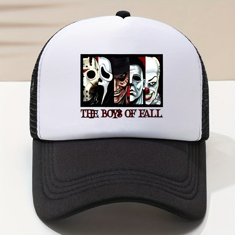Unisex Mesh Sunshade Baseball Cap Clown Print