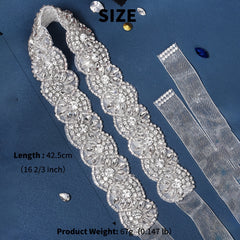 Rhinestone Bridal Wedding Belt Handmake Girdle Dress Accessory