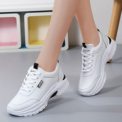 Women's Lace Up Low Top Running Shoes Outdoor Non Slip Sneakers