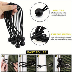 Elastic Ball Rope Buckle for Tent Canopy Binding - 30pcs/50pcs