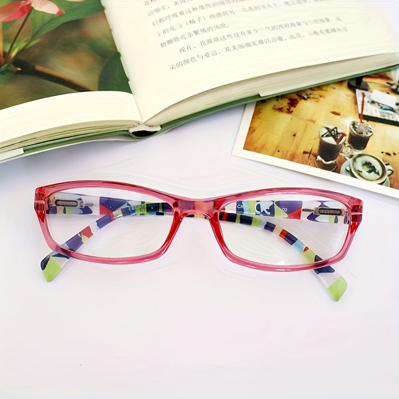 Pattern Print Light Blocking Reading Glasses For Women UV Protection