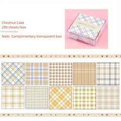 Grid Memo 200 Sheets in Box Non-sticky Hand Account Texture Material Paper