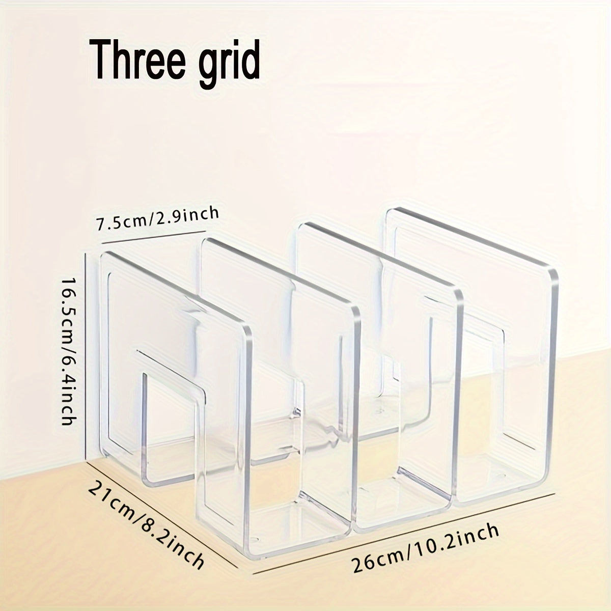 Acrylic Book Stand Transparent Bookshelf Desk Storage Organizer
