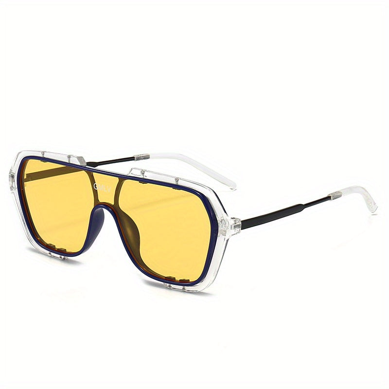 Y2K Aviator Sunglasses Unisex Futuristic Punk Style Outdoor Eyewear UV400