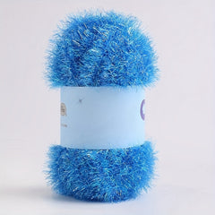 Colorful Glass Silk Wool Thread Hand-knitted Doll DIY Kit